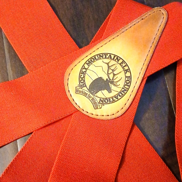 Rocky Mountain Elk Foundation red suspenders - Picture 1 of 3